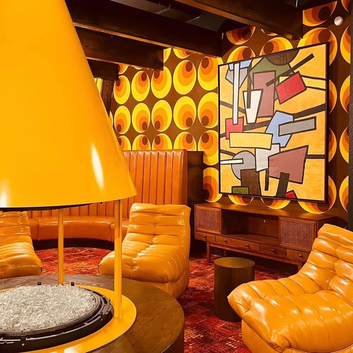 Take a peek into our sunken living room! 😱 Watch out St. Paul, something groovy is opening soon&hellip; very soon! 🌴 🦩